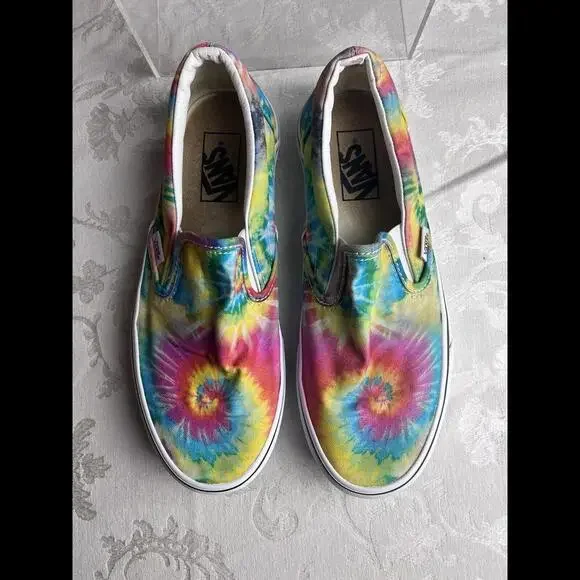 Vans Unisex Adult Shoes Womens Size 8.5 Mens Size 7 Tie Dye Slip On Sneaker - Picture 3 of 9